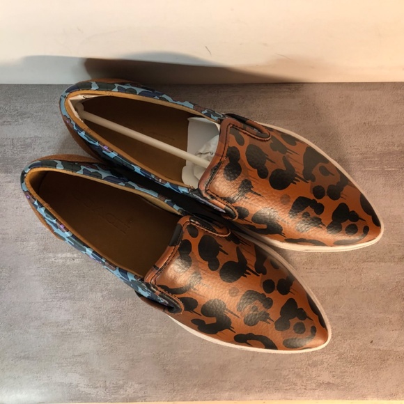 New ! Coach Wildebeest Nappa Slip on Sneakers/loafers leather sz 7 b - Picture 8 of 16